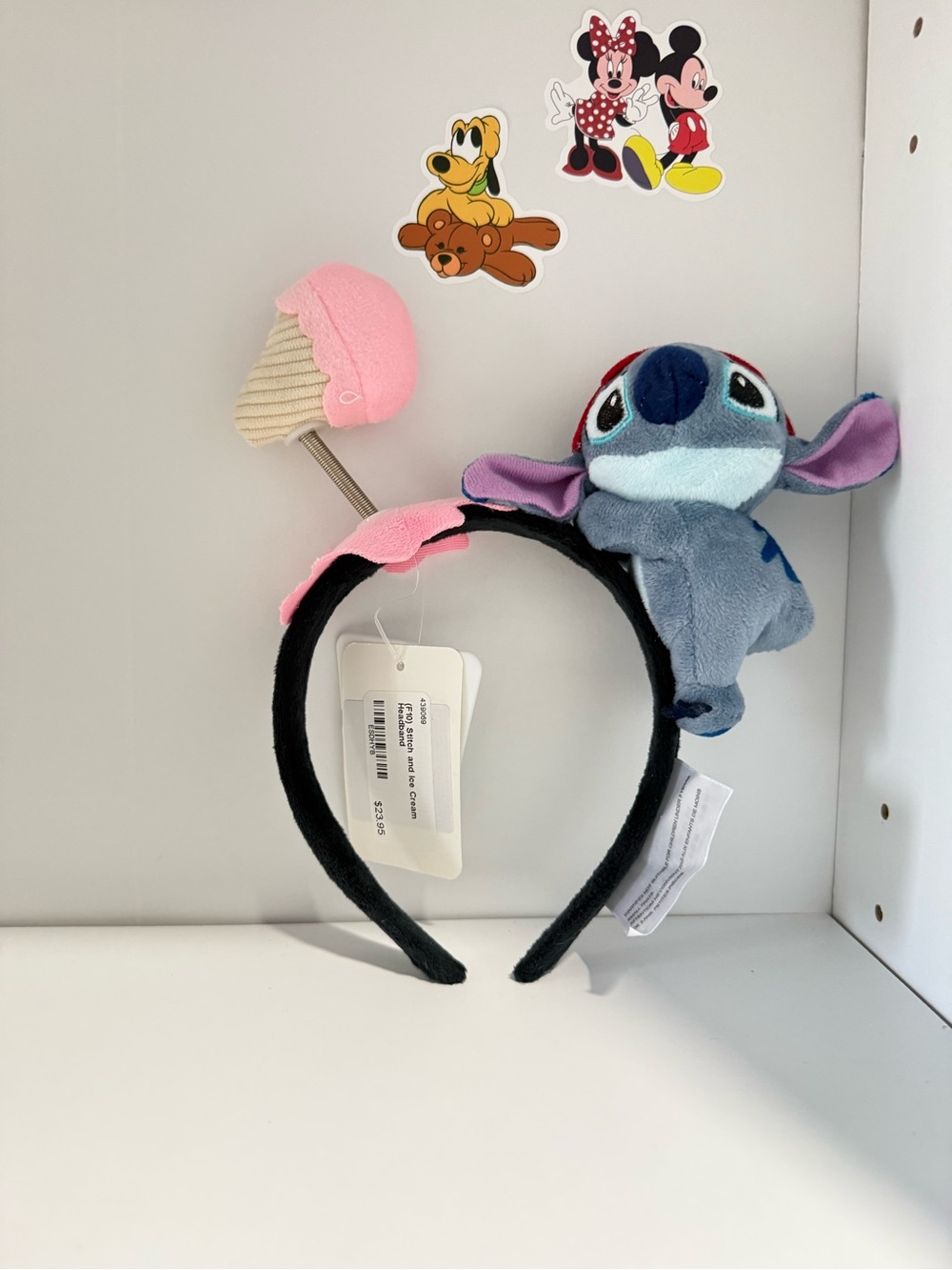 Disney Stitch Plush Headband with Ice Cream